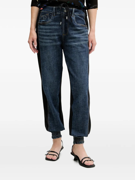  Desigual Logo Patch Jeans - Blue 
