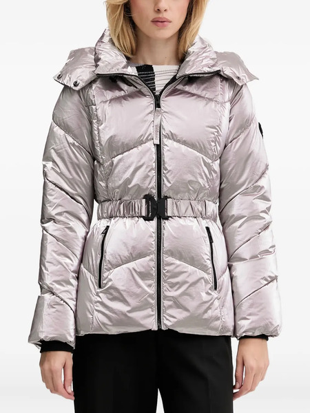  Desigual Metallic-effect Padded Jacket - Grey 