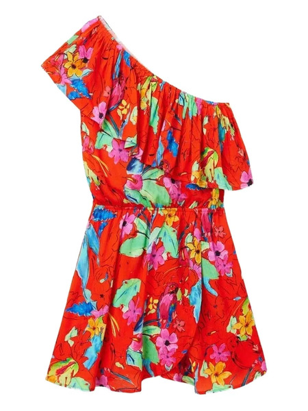  Desigual One-shoulder Ruffled Mini Dress - Red 