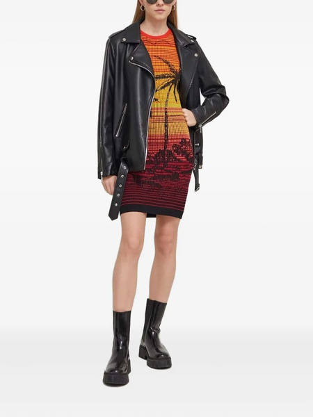  Desigual Palm-tree Ombré Mini Dress - Multicolour 