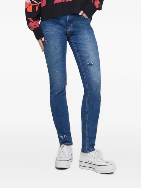  Desigual Sequin Embellishment Jeans - Blue 