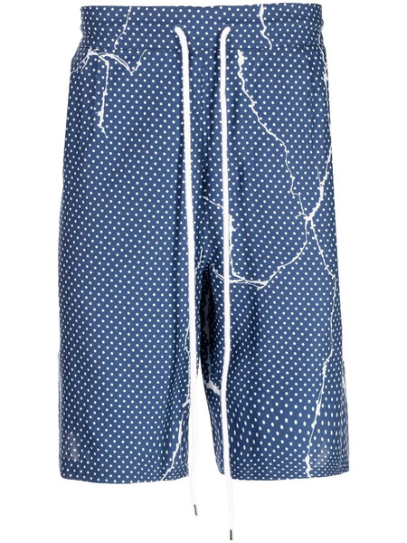  Destin Polka-dot Pattern Print Shorts - Blue 