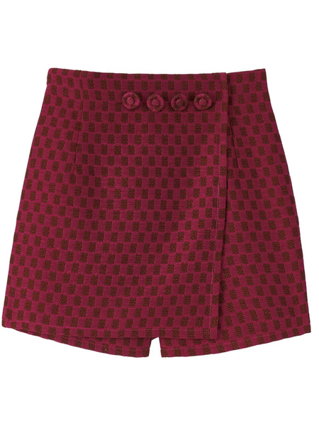  Destree Jean Checked Miniskirt - Red 
