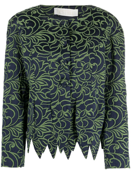 Destree Wade Floral-jacquard Satin Jacket - Blue 