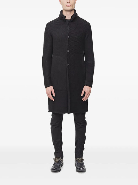  Devoa Roll-neck Knitted Cardigan - Black 