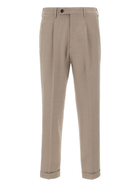  Devore Pleated-front Trousers - Neutrals 