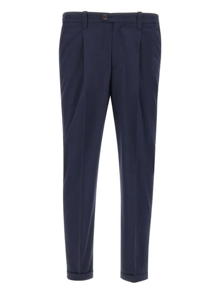  Devore Pleated Trousers - Blue 