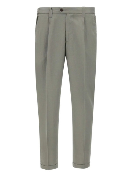  Devore Tailored Pleat-front Trousers - Grey 