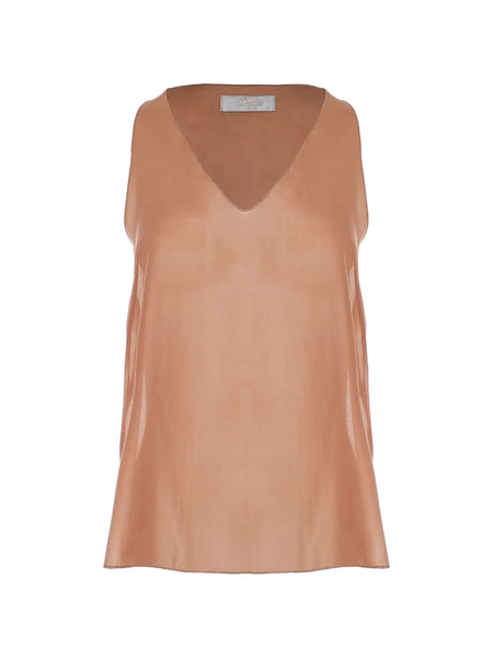  Devotion V-neck Sleeveless Blouse - Brown 
