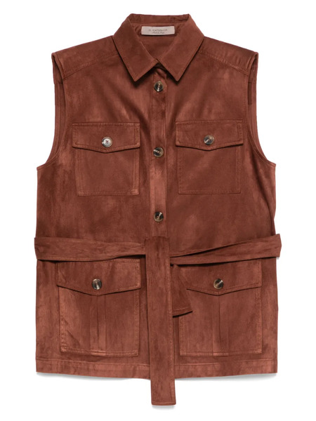  D.exterior Button-up Gilet - Brown 