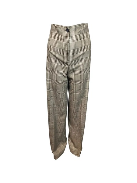  D.exterior Checked Trousers - Brown 