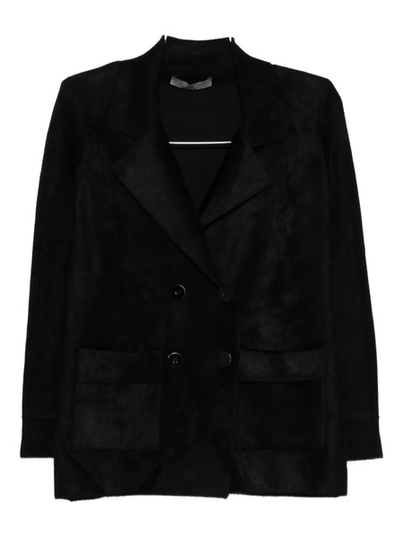  D.exterior Double-breasted Patch-pocket Blazer - Black 