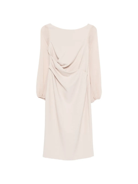  D.exterior Draped Long-sleeve Mini Dress - Neutrals 