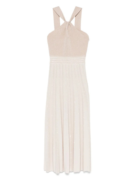  D.exterior Fine-knit Midi Dress - Neutrals 