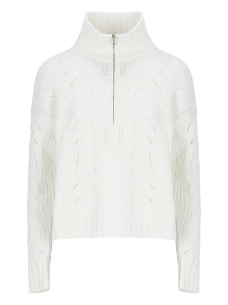  D.exterior Half-zip Sweater - White 