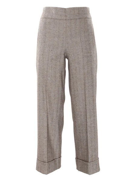  D.exterior Herringbone Cuff Trousers - Neutrals 