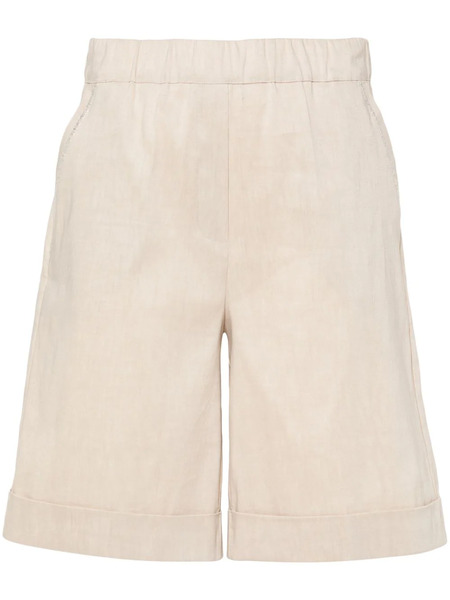  D.exterior High-waisted Tailored Shorts - Neutrals 