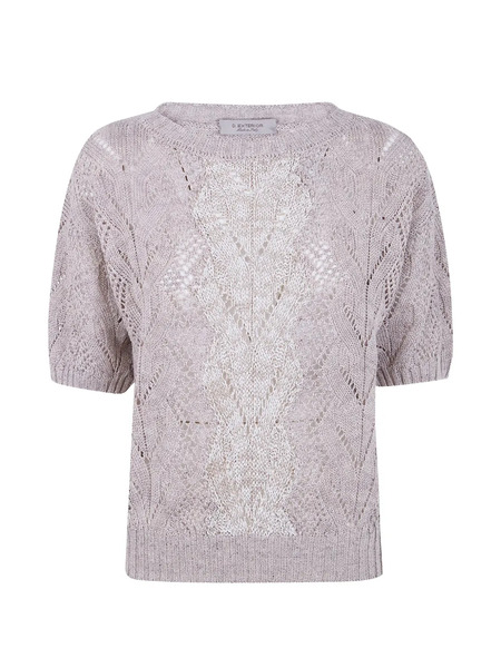  D.exterior Openwork T-shirt - Neutrals 