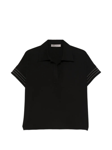  D.exterior Short-sleeved Top - Black 