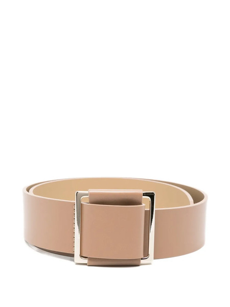  D.exterior Square-buckle Leather Belt - Neutrals 
