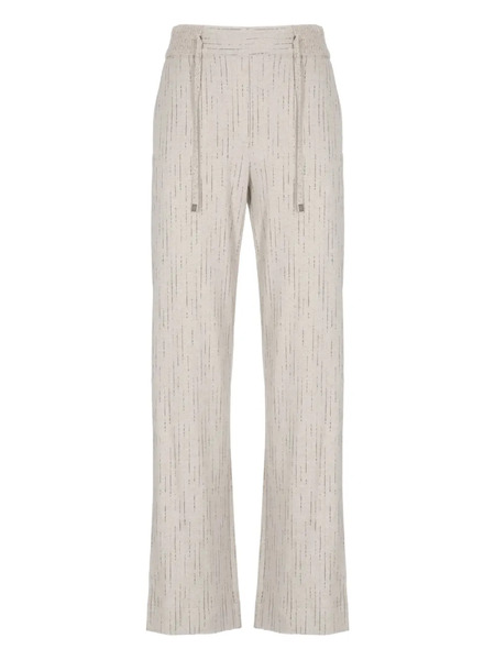  D.exterior Striped Trousers - Neutrals 