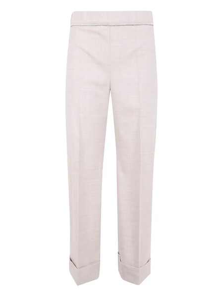  D.exterior Trimmed Wool Trousers - Neutrals 