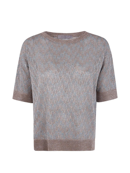  D.exterior Zigzag-pattern T-shirt - Brown 