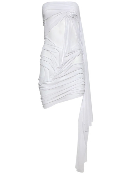  Di Petsa Draped Mini Dress - White 
