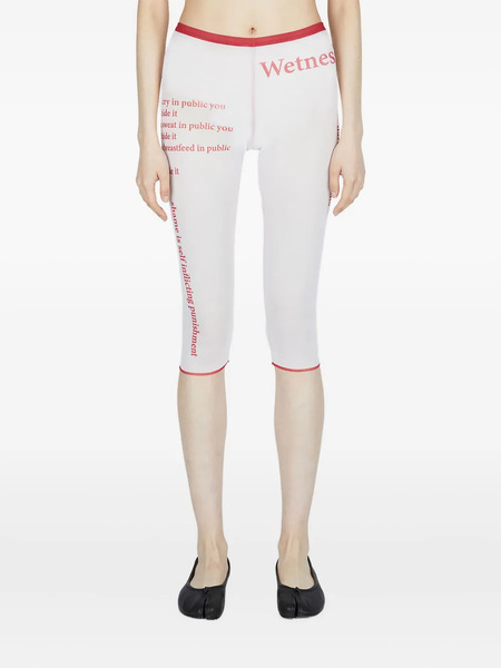  Di Petsa Wet Script Shorts - White 