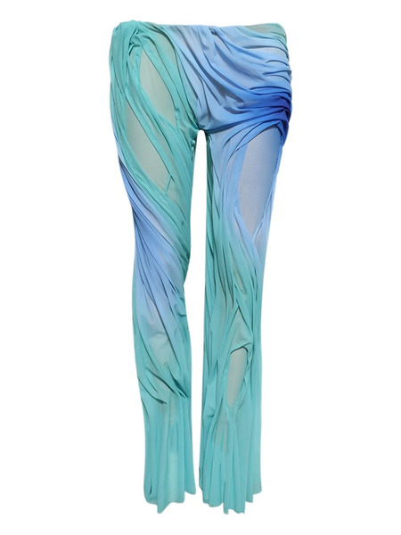  Di Petsa Wetlook Gradient Trousers - Blue 