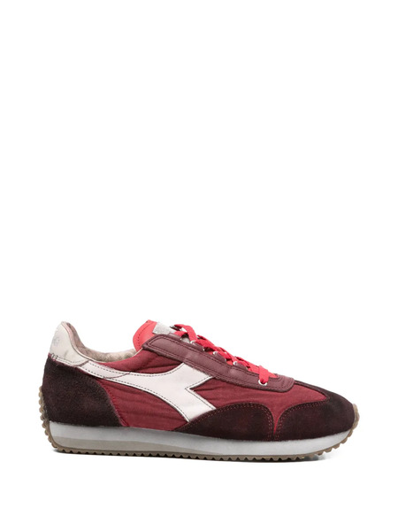  Diadora Equipe Logo Stripe Leather Sneakers - Red 