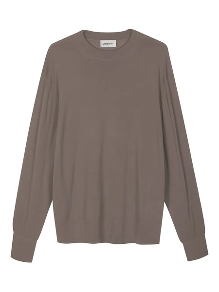  Diana Studio Crew-neck Long-sleeve Sweater - Brown 