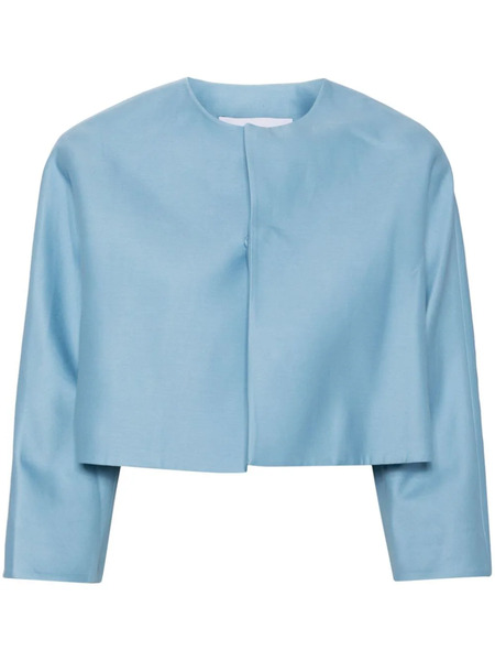  Dice Kayek Cropped Jacket - Blue 