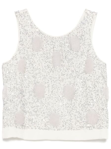  Dice Kayek Embellished Sparkle Blouse - White 