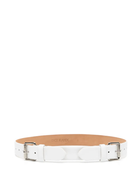  Dice Kayek Leather Belt - White 