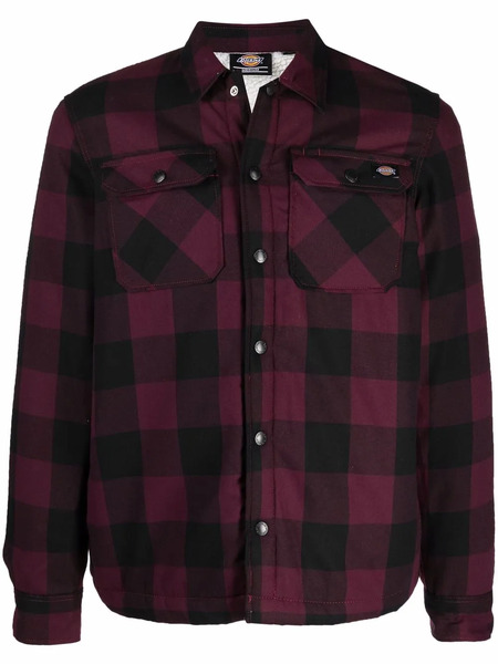  Dickies Construct Sacramento Check-pattern Sherpa-lined Jacket - Black 