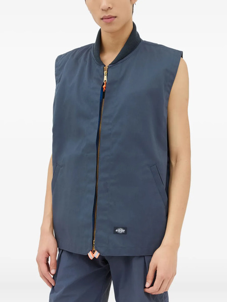  Dickies Zip-front Sleeveless Gilet - Blue 