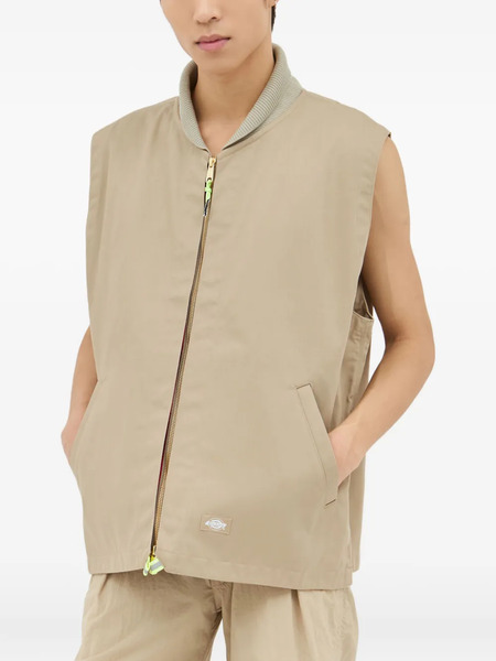  Dickies Zip-front Sleeveless Gilet - Neutrals 
