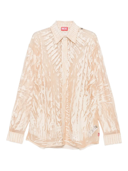  Diesel Abstract-print Long-sleeve Blouse - Neutrals 