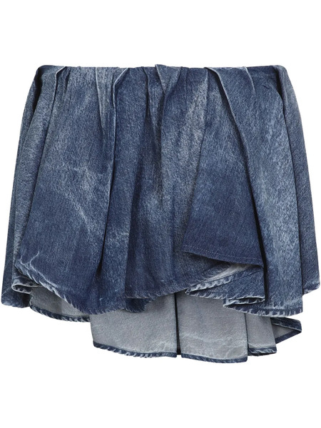  Diesel Asymmetric Denim Skirt - Blue 