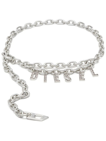  Diesel B-charm Chain Belt - Silver 