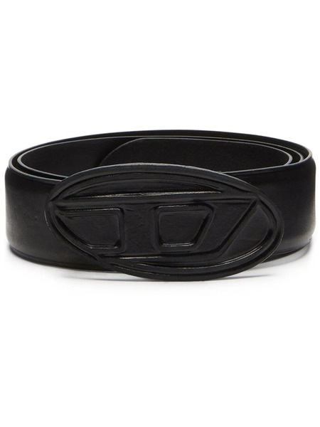  Diesel B-1dr Scratch Leather Belt - Black 