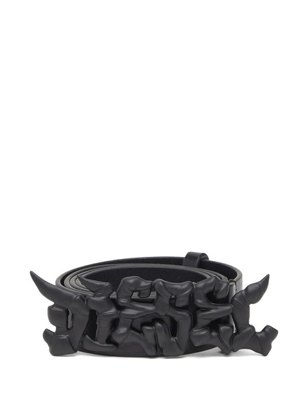  Diesel B-graffiti Leather Belt - Black 
