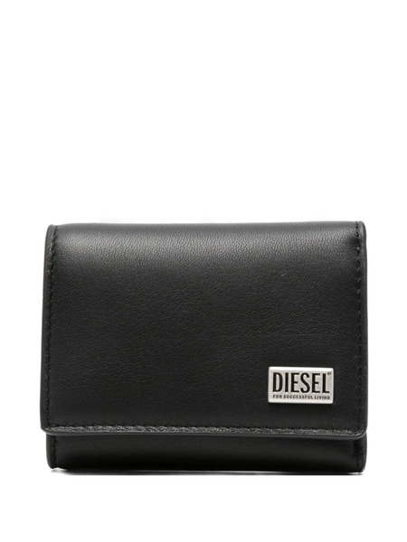  Diesel Biscotto Logo-plaque Wallet - Black 