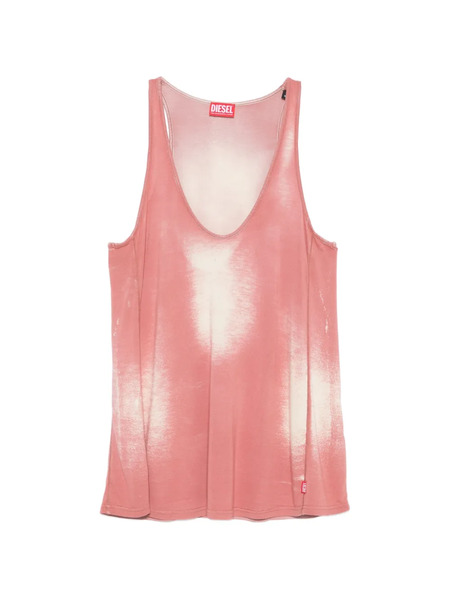  Diesel Bleached V-neck Top - Pink 