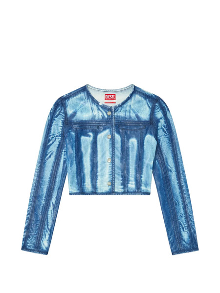  Diesel Buttoned Denim Jacket - Blue 