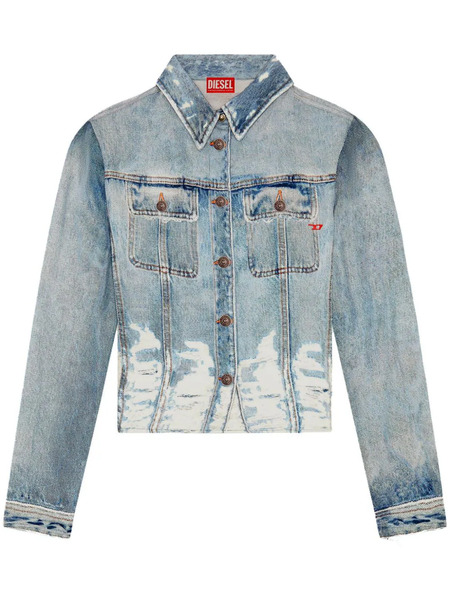  Diesel C-lorelle Denim-print Shirt - Blue 