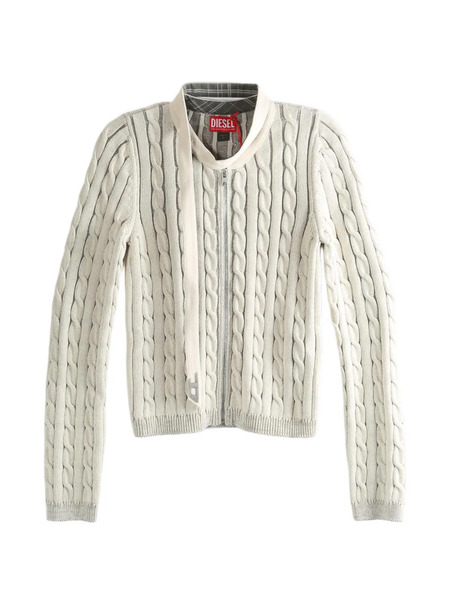  Diesel Cable-knit Zip Cardigan - Neutrals 