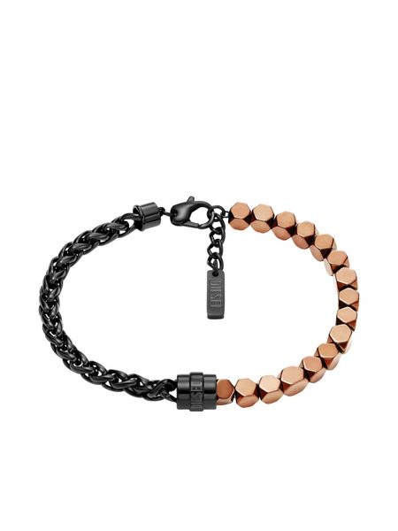  Diesel Chain Beaded Bracelet - Black 