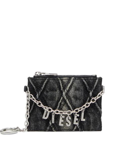  Diesel Chain-detail Card Holder - Grey 